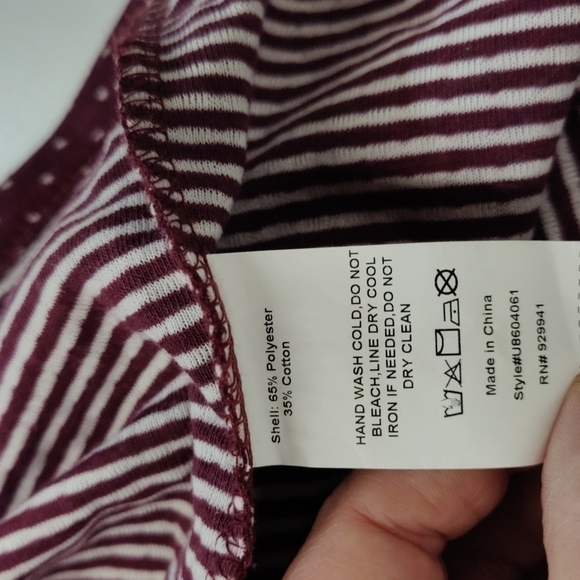 SUZANNE Betro Cap Sleeve Burgundy w/White Polka Dot Dress Size Medium - Picture 12 of 12